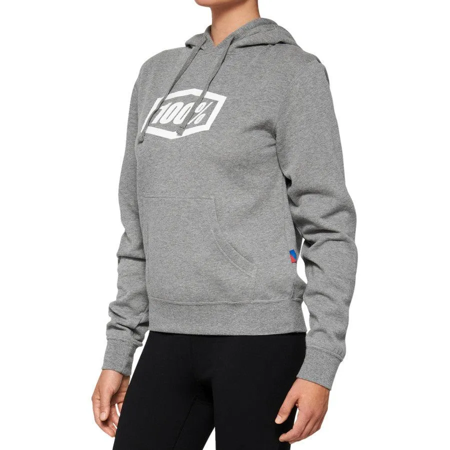 100% Women's Icon Hoodie - Heather Gray