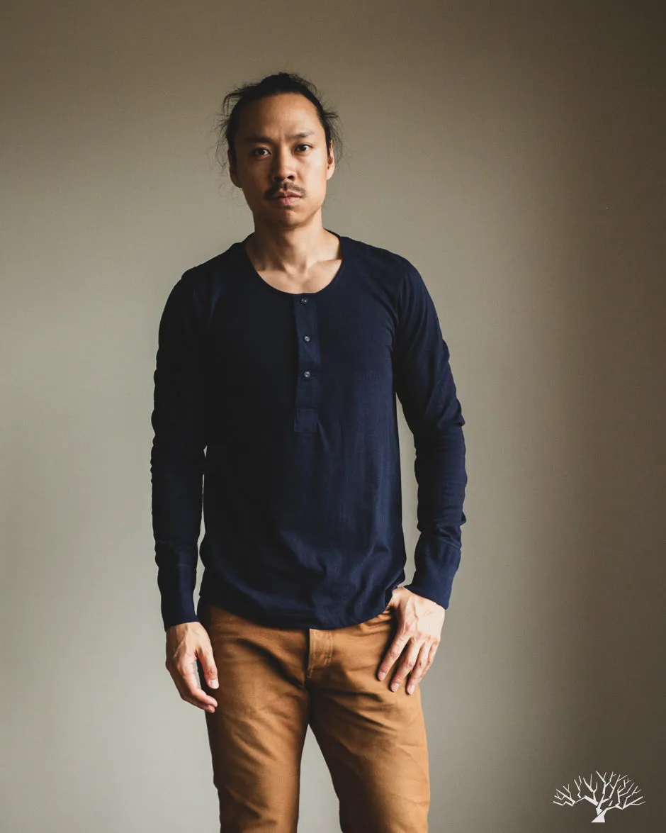 102 Vintage Henley - Ink Blue