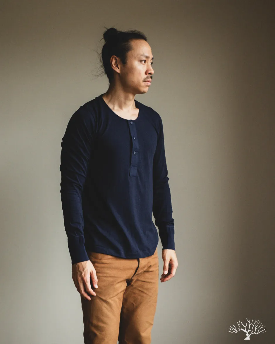 102 Vintage Henley - Ink Blue