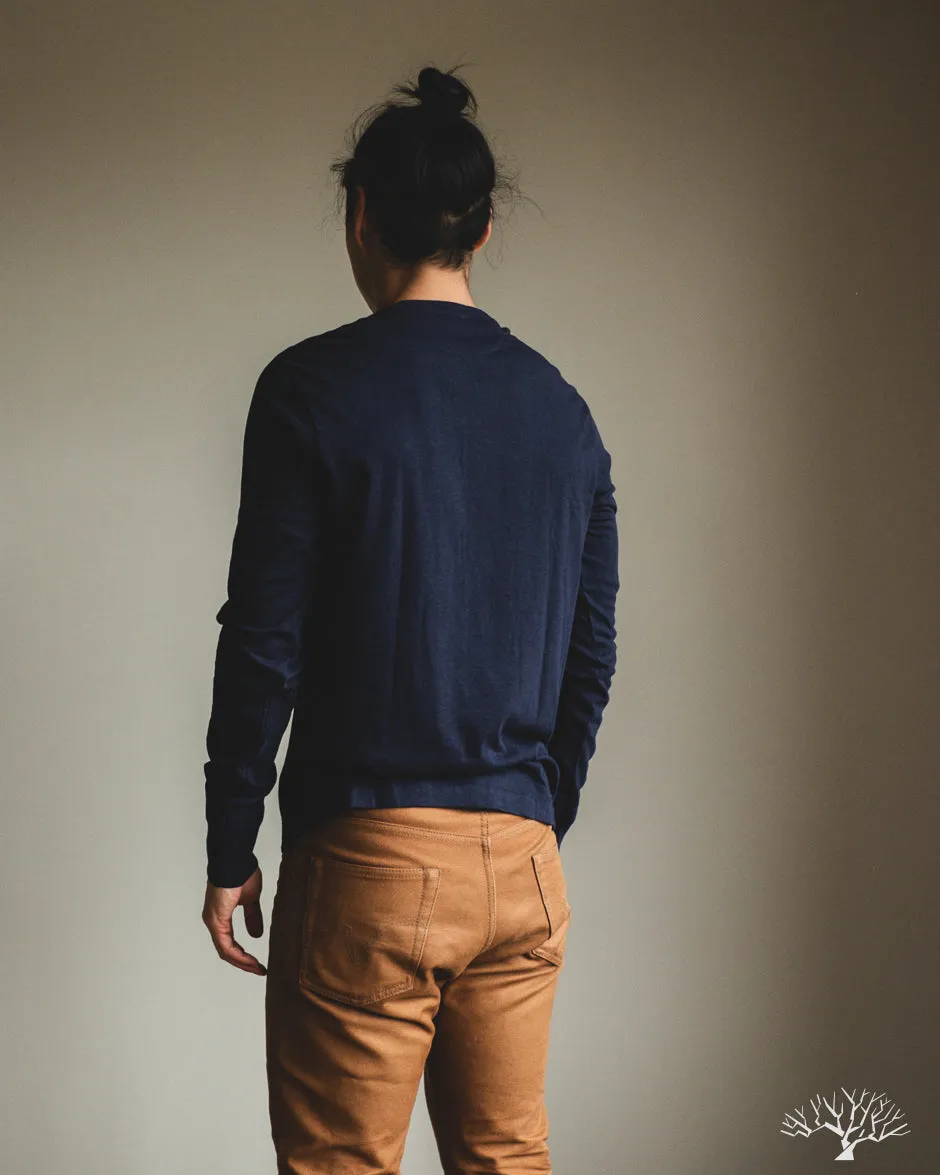 102 Vintage Henley - Ink Blue