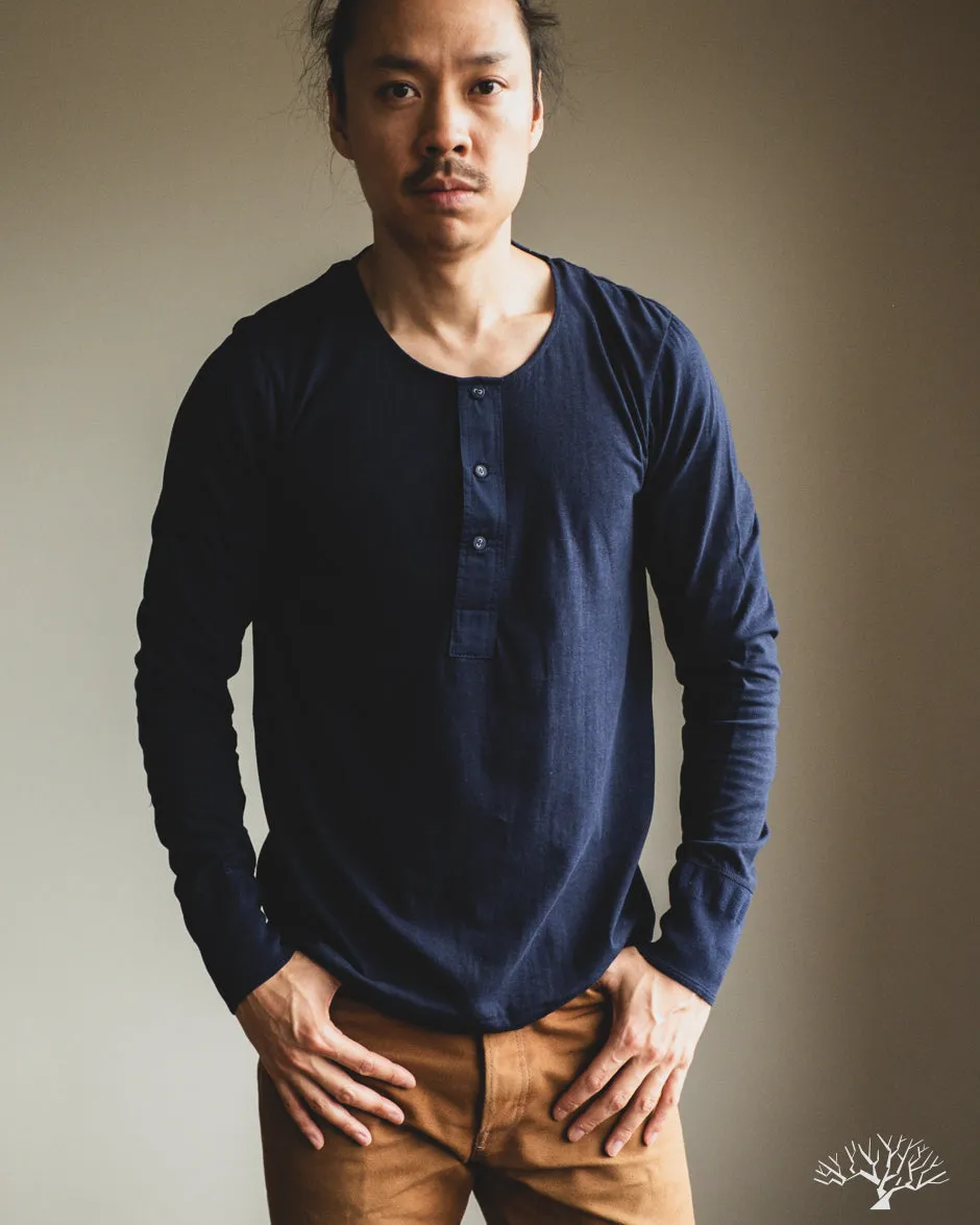 102 Vintage Henley - Ink Blue