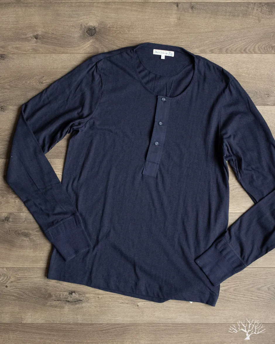 102 Vintage Henley - Ink Blue