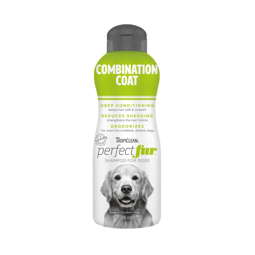 15% OFF: Tropiclean Perfect Fur Combination Coat Dog Shampoo 16oz