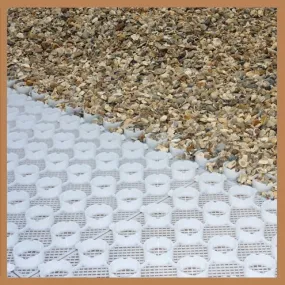 1sqm Pack - Gravel Ground Reinforcement Grid Panel Tile System (White)