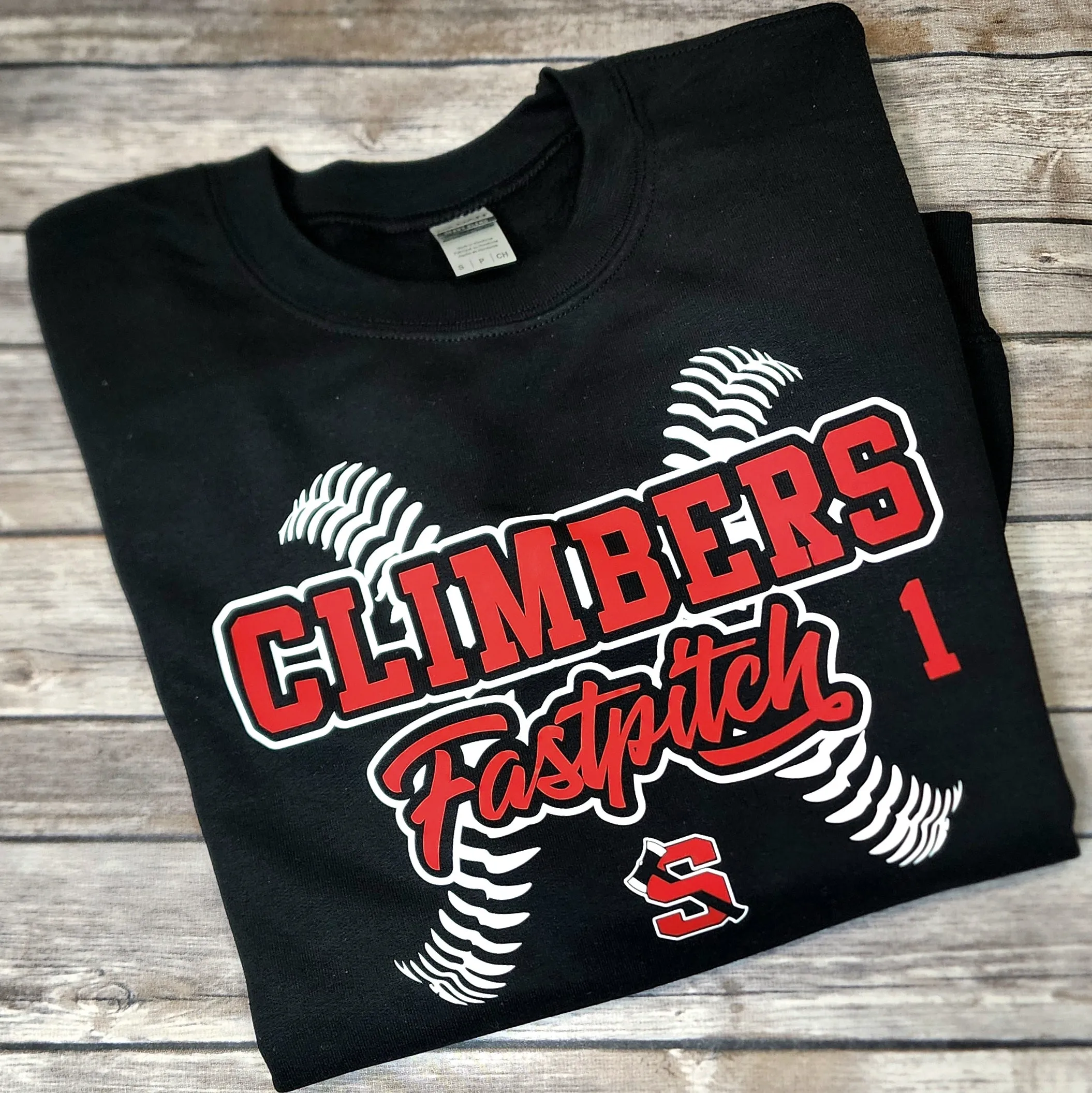 2024 Player Design - Climbers Fastpitch with Laces Hoodie, Crewneck or T-shirt