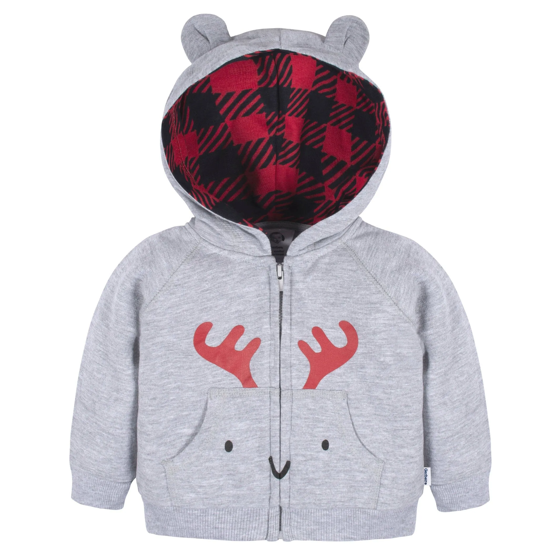 3-Piece Baby Boys Moose Hoodie, T-Shirt & Active Pant Set