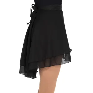 330 Figure Skating Black Double Dance Wrap Skirt