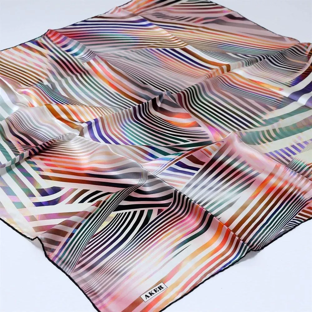 Aker Luxury Striped Silk Wrap Kinrara No. 13