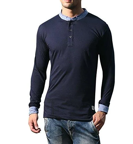 Alan Jones Solid Men's Henley