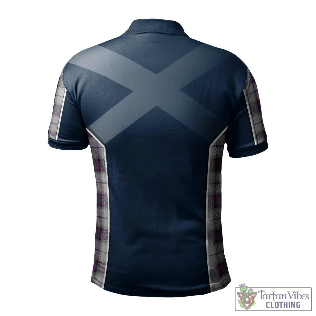 Alexander of Menstry Dress Tartan Men's Polo Shirt with Family Crest and Lion Rampant Vibes Sport Style