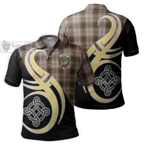 Anderson Dress Tartan Polo Shirt with Family Crest and Celtic Symbol Style