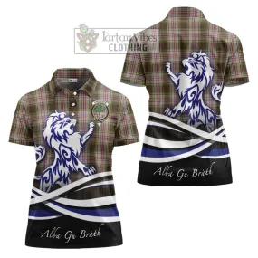 Anderson Dress Tartan Women's Polo Shirt with Alba Gu Brath Regal Lion Emblem