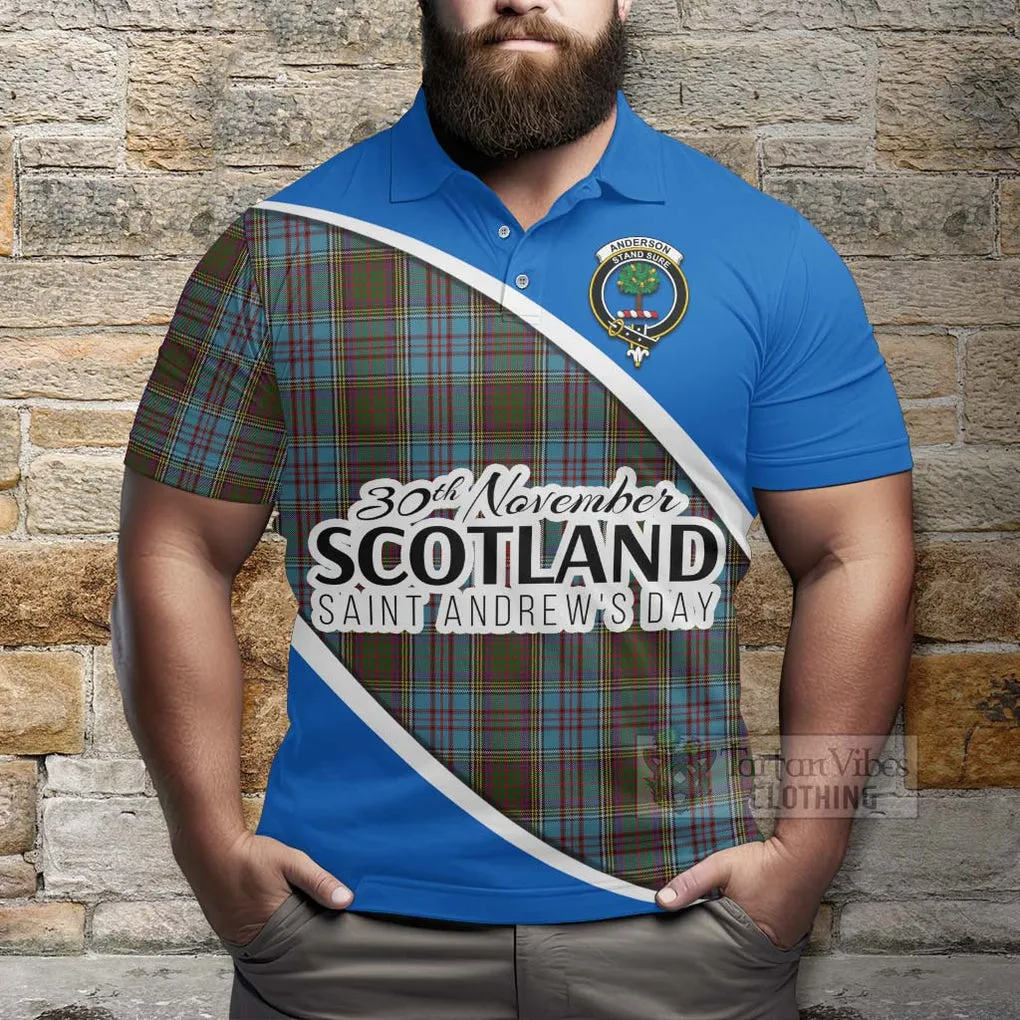 Anderson Family Crest Tartan Polo Shirt Celebrate Saint Andrew's Day in Style