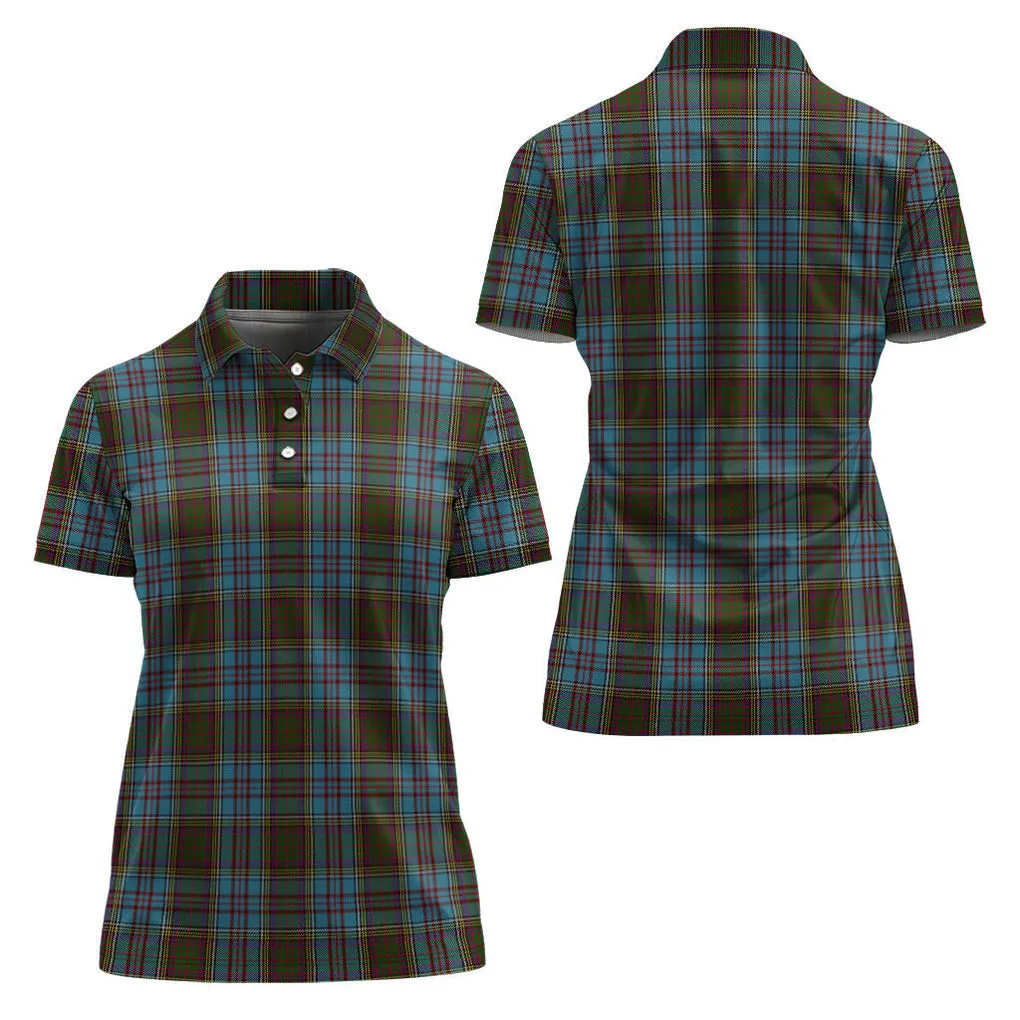 Anderson Tartan Polo Shirt For Women