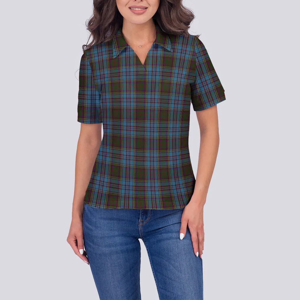 Anderson Tartan Polo Shirt For Women