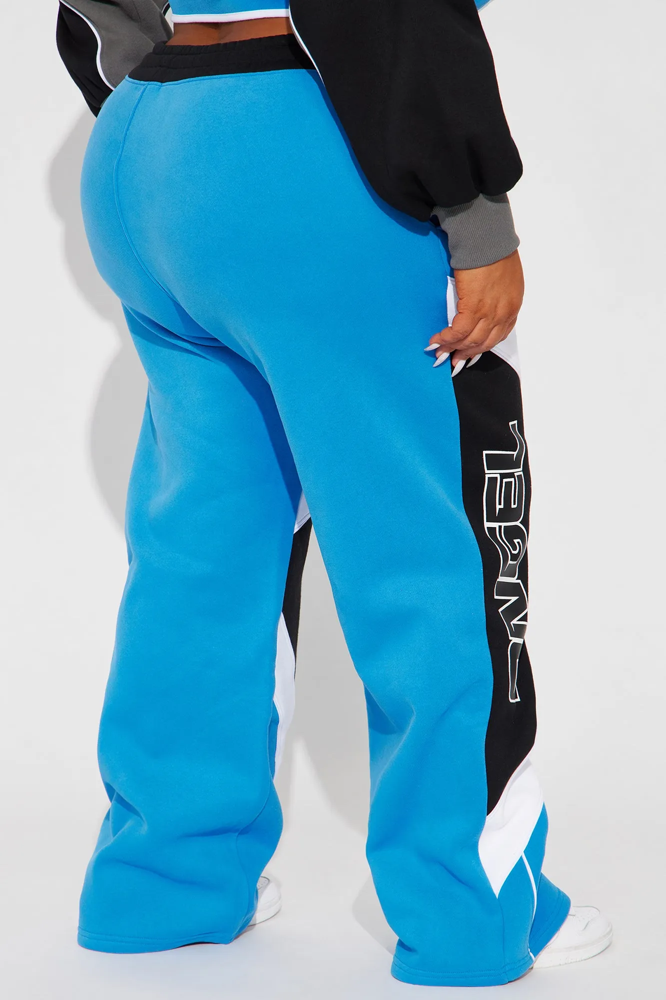 Angel Energy Wide Leg Sweatpants - Blue/combo