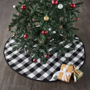 Annie Black Check Tree Skirt 48