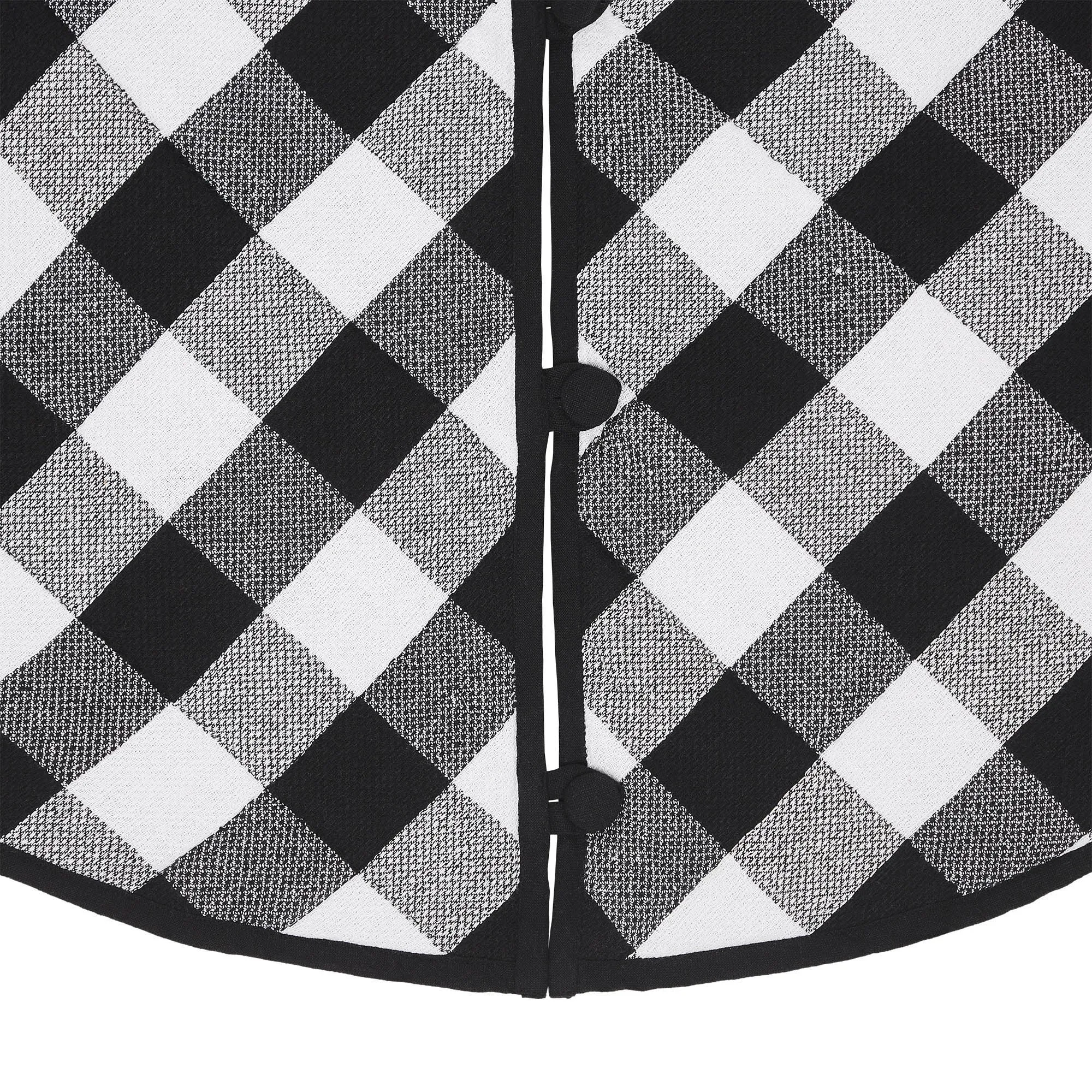 Annie Black Check Tree Skirt 48