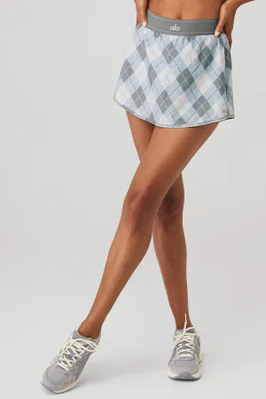 Argyle Match Point Tennis Skirt - Gravel/Titanium