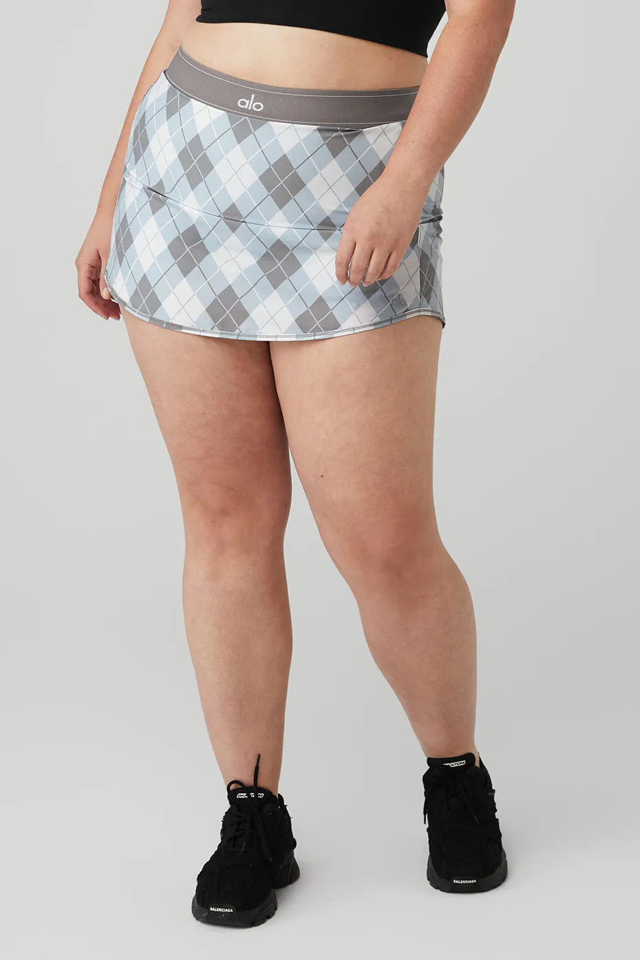 Argyle Match Point Tennis Skirt - Gravel/Titanium