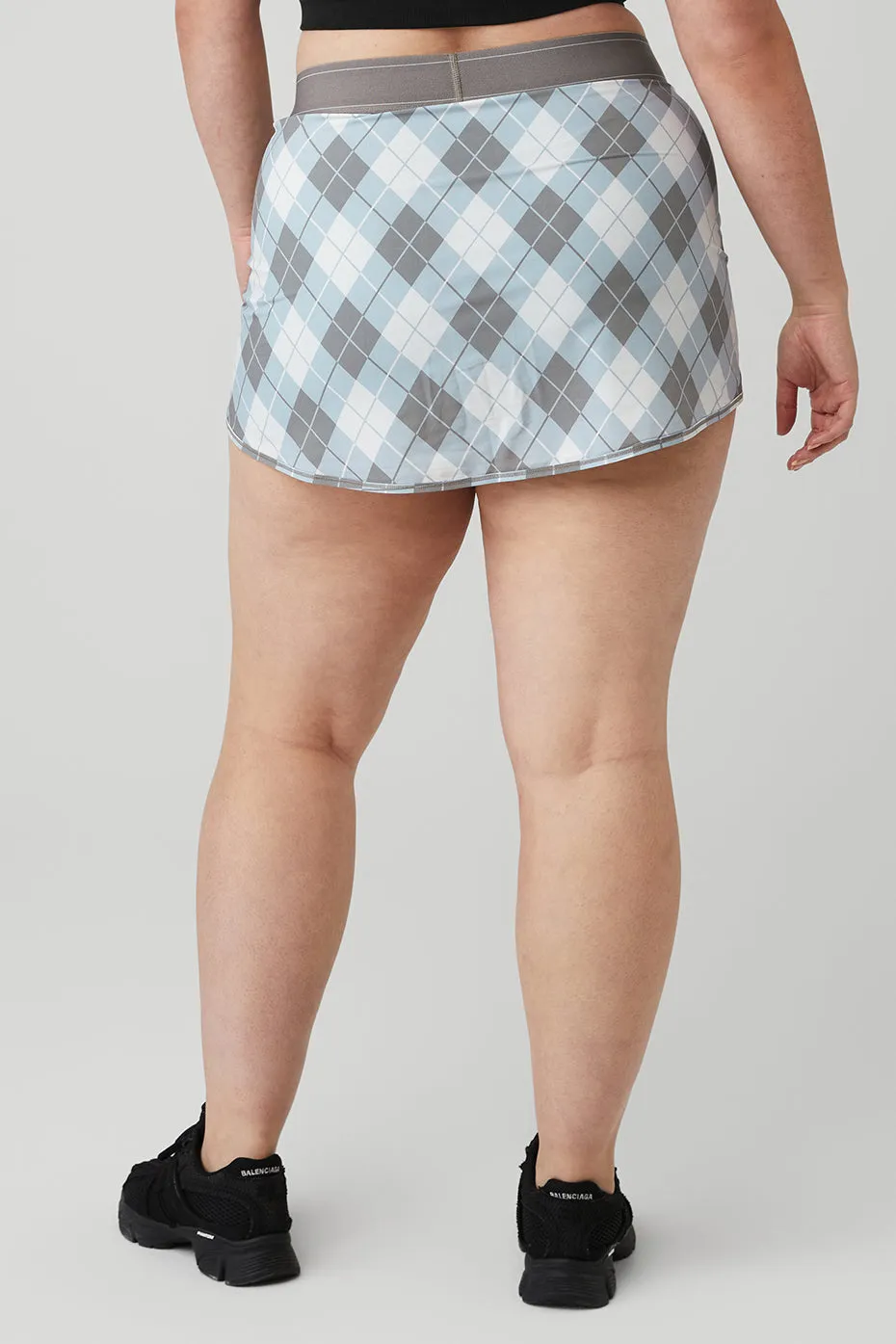 Argyle Match Point Tennis Skirt - Gravel/Titanium