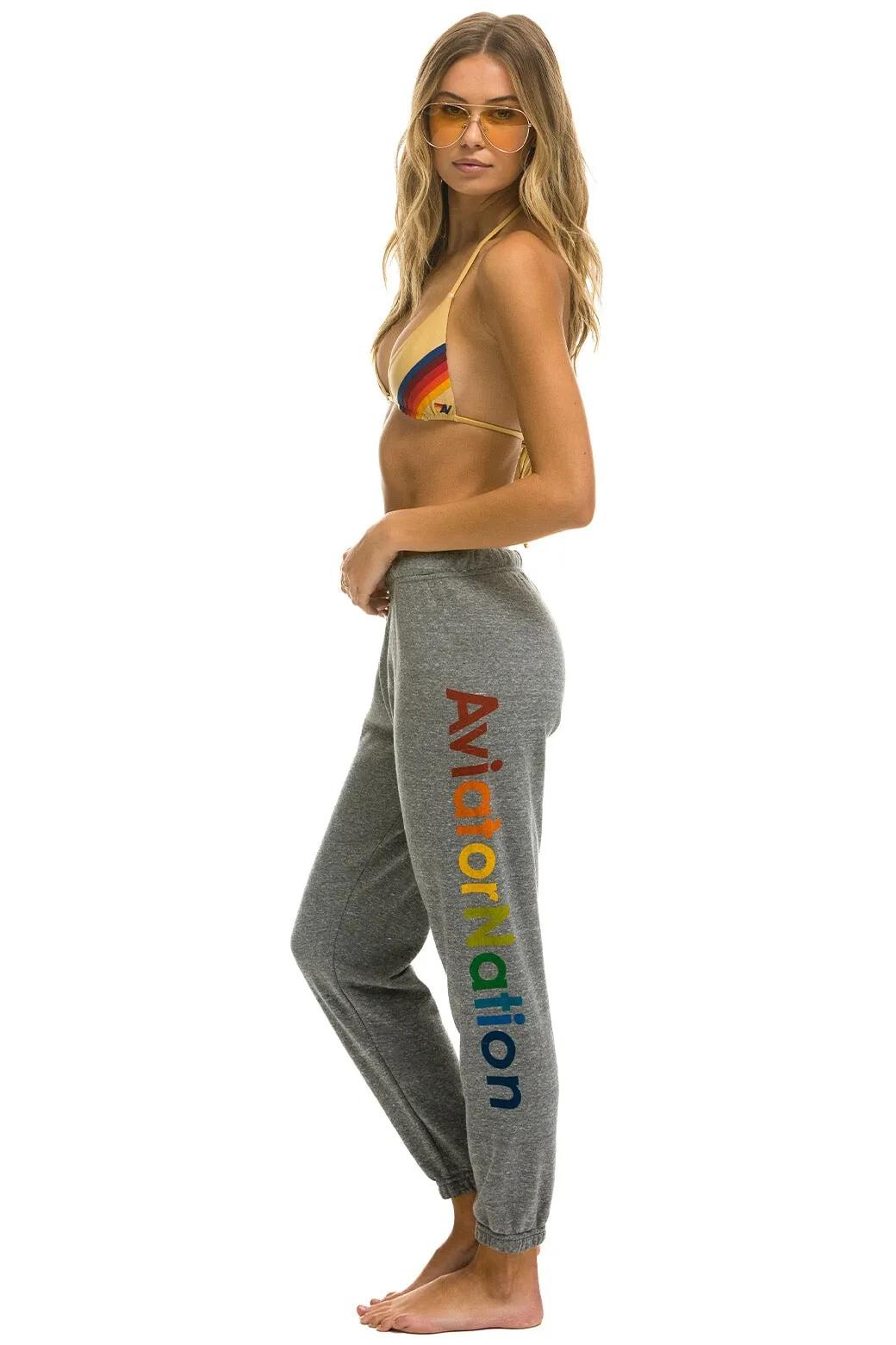 AVIATOR NATION SAN FRANCISCO SWEATPANTS - HEATHER GREY