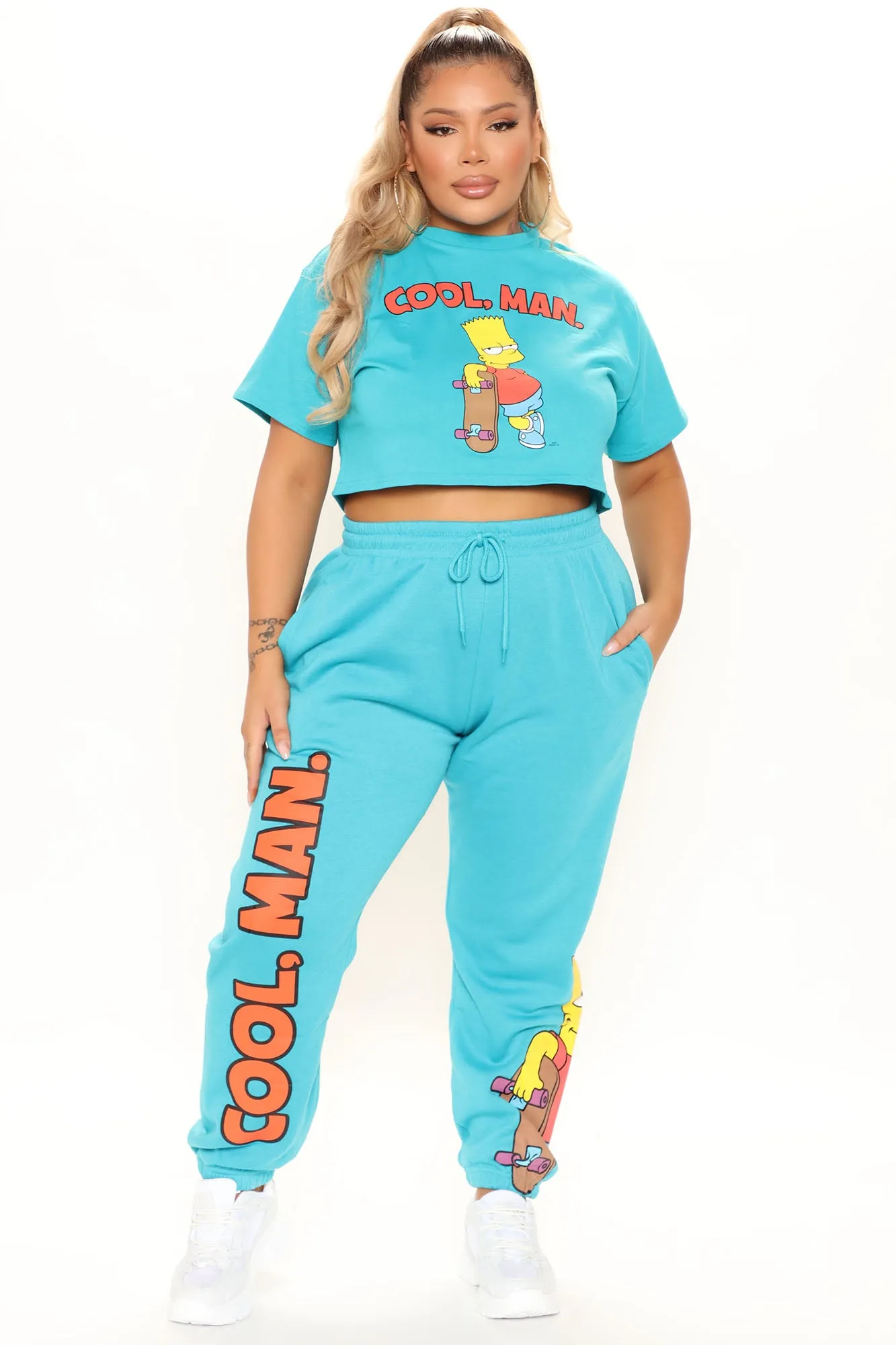 Aye Carumba Bart Simpson Sweatpants - Blue