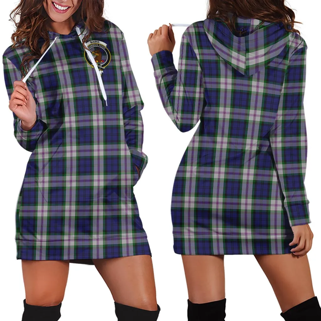 Baird Dress Tartan Hoodie Dress with Family Crest