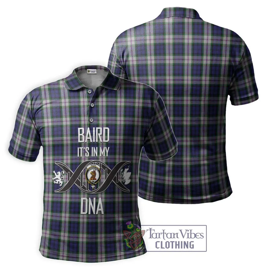 Baird Dress Tartan Polo Shirt with Family Crest DNA In Me Style