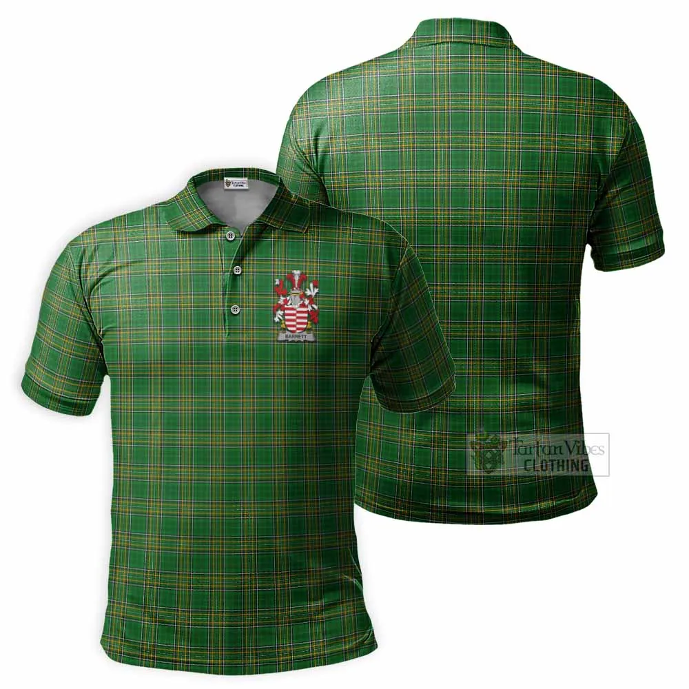 Barrett Irish Clan Tartan Men's Polo Shirt with Coat of Arms