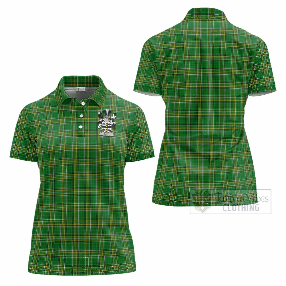 Batt Irish Clan Tartan Women's Polo Shirt with Coat of Arms