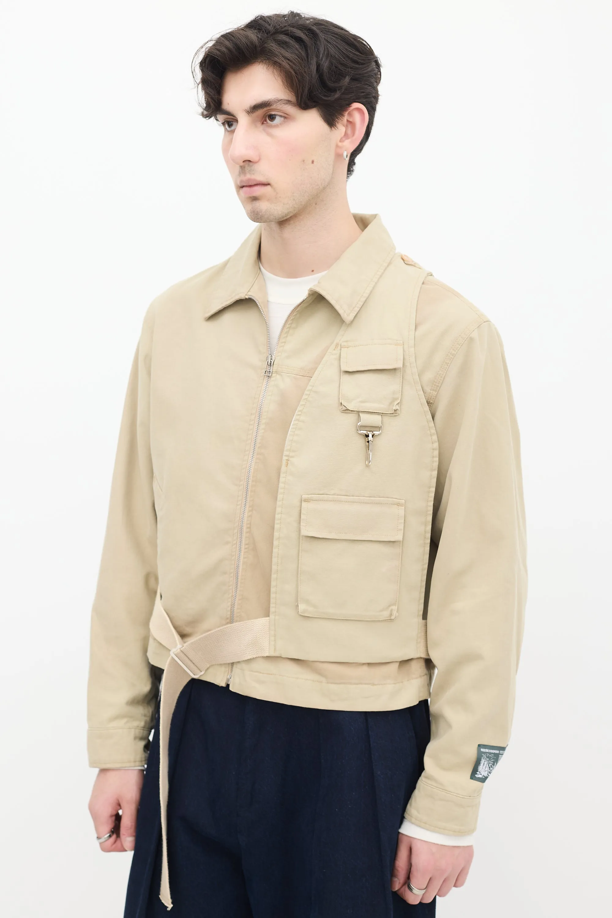 Beige Sun Faded Work Jacket