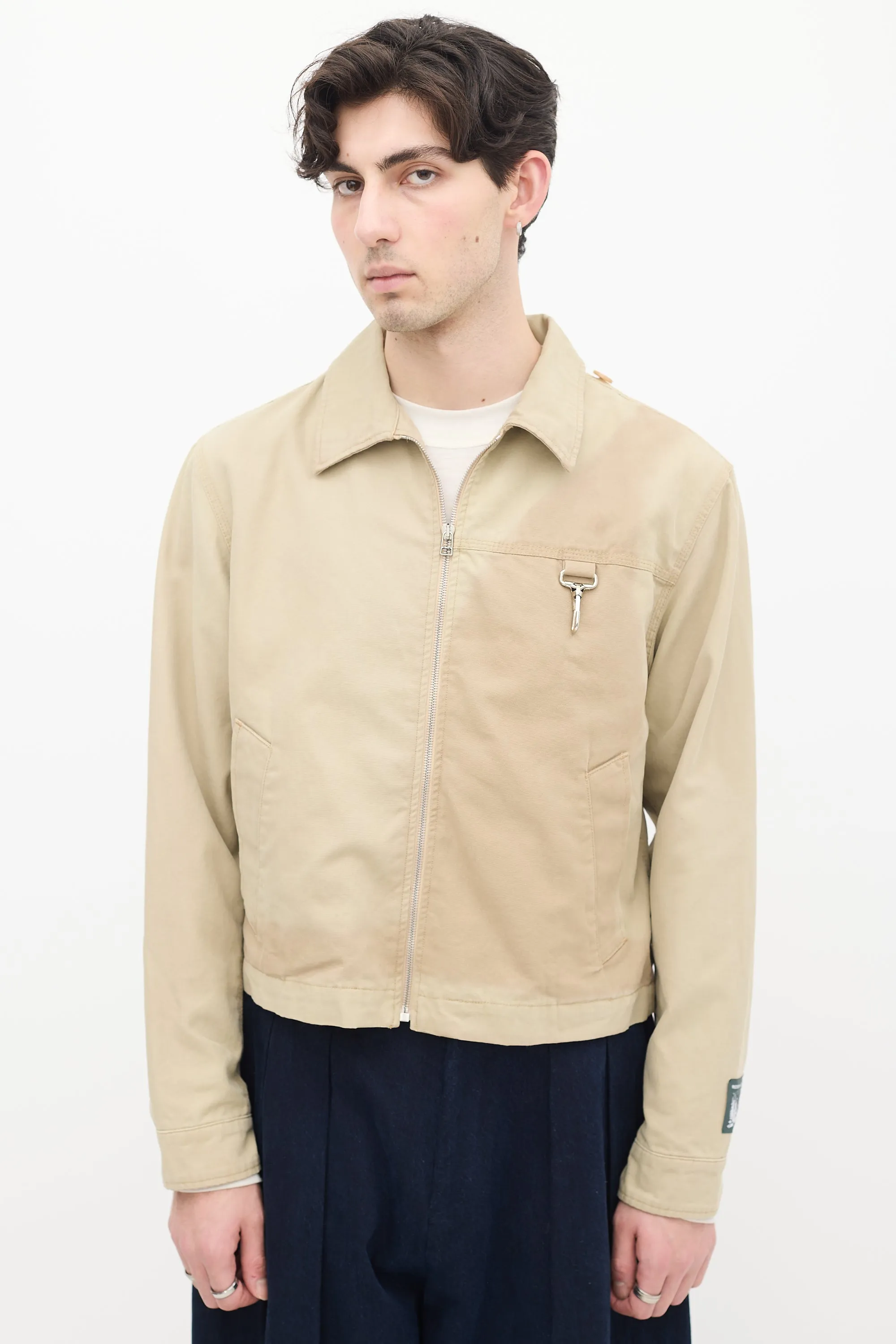 Beige Sun Faded Work Jacket