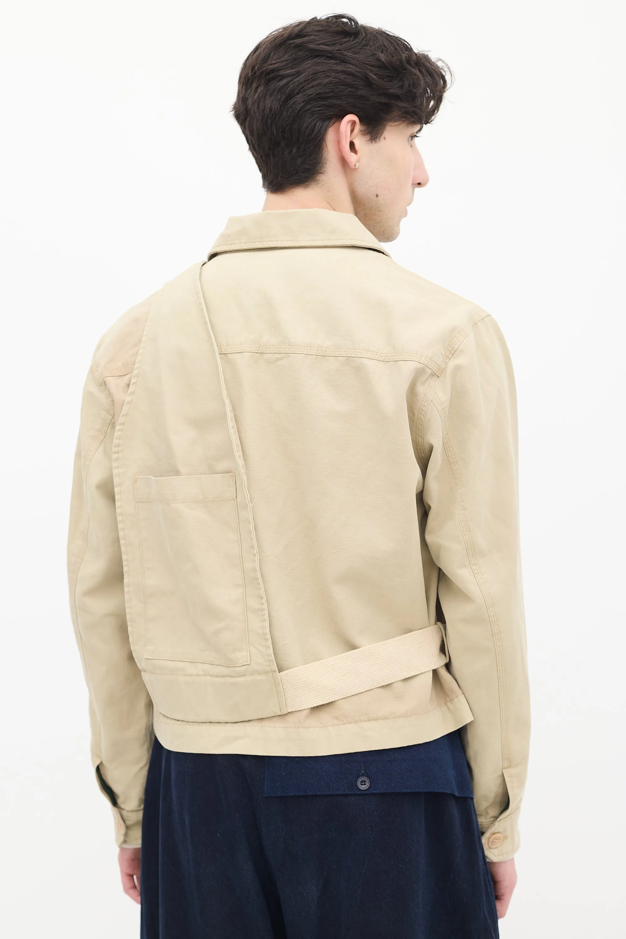 Beige Sun Faded Work Jacket