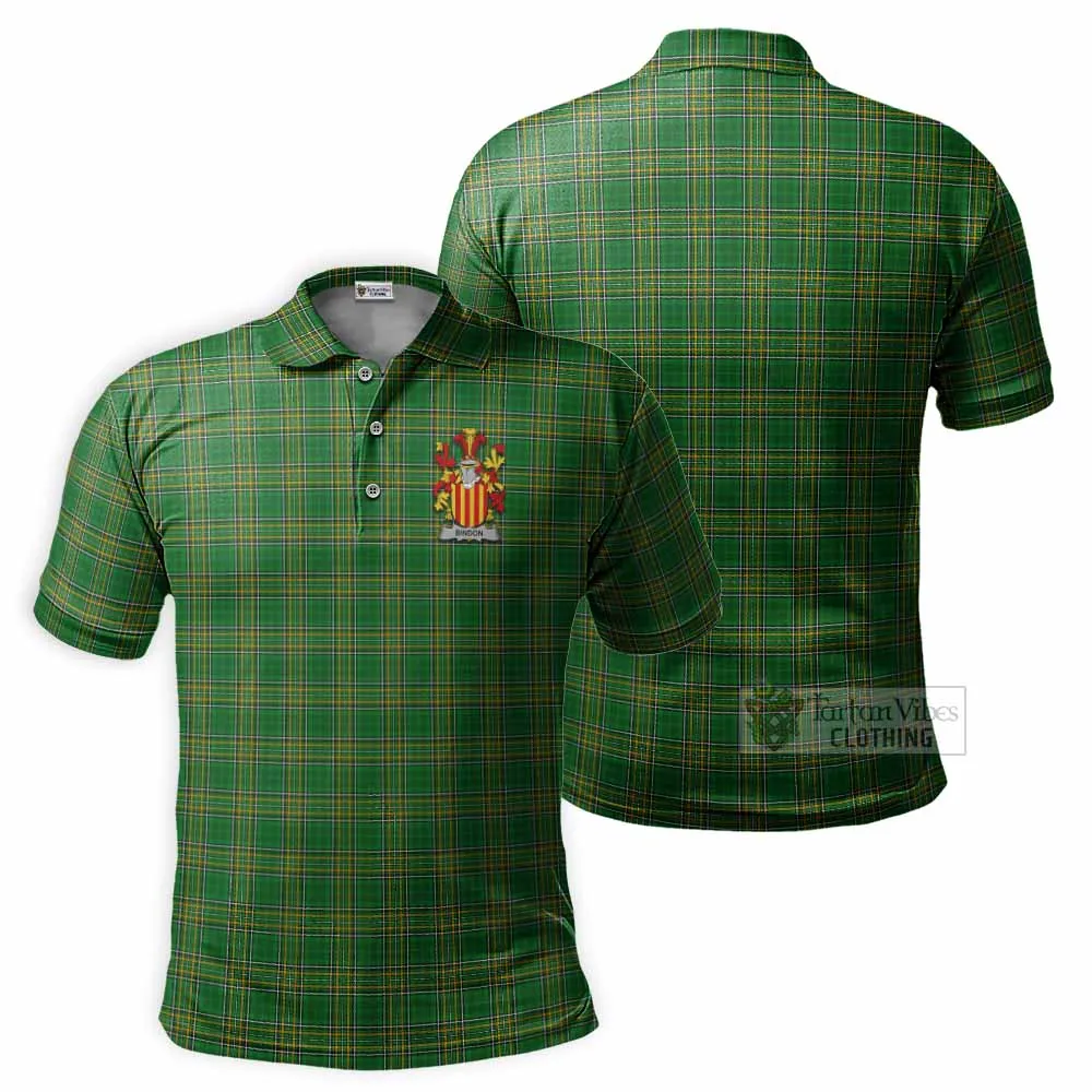 Bindon Irish Clan Tartan Men's Polo Shirt with Coat of Arms