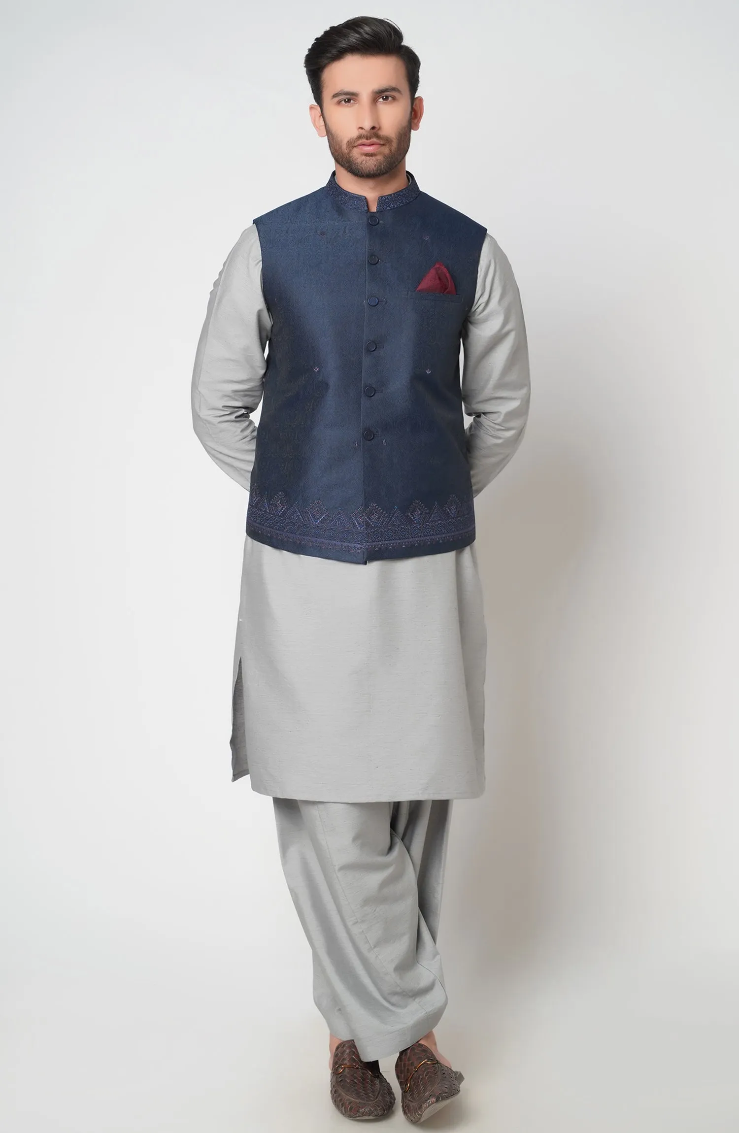 Blended Waistcoat - Navy