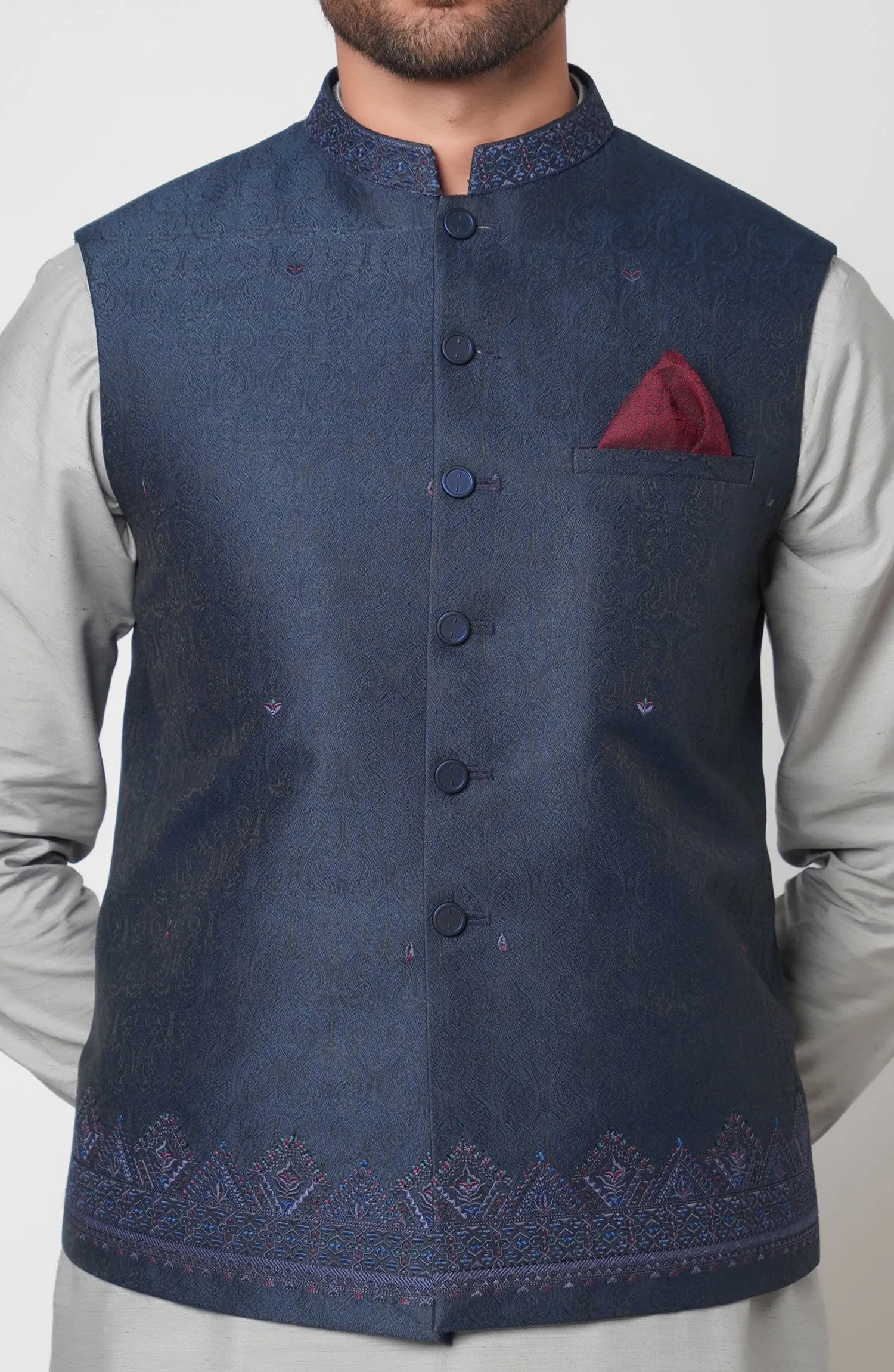 Blended Waistcoat - Navy