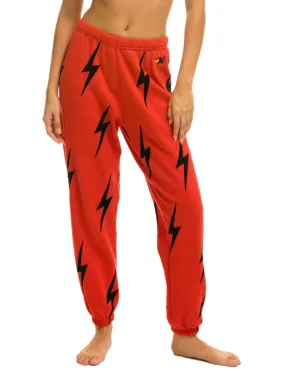 Bolt Stitch Repeat Sweatpant, Red/Black