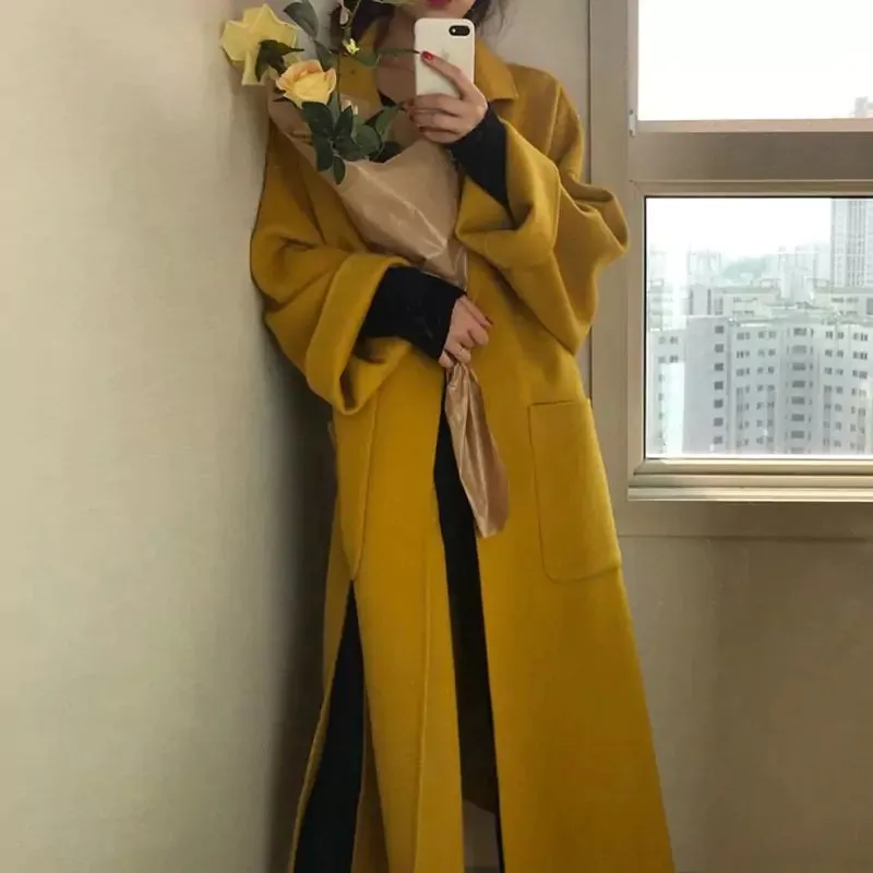 Buy Best Beautiful Women's Drop shoulder- Long wool coat