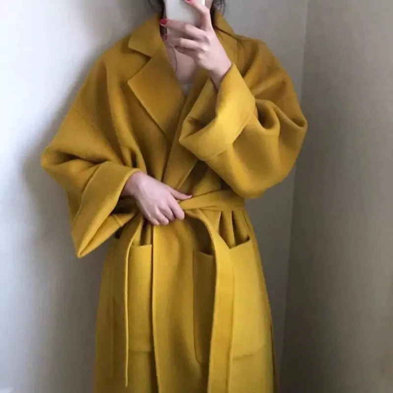 Buy Best Beautiful Women's Drop shoulder- Long wool coat