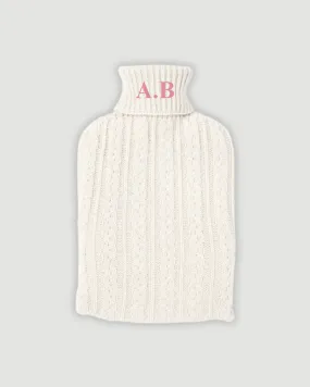 Cashmere Hot Water Bottle, Antique White