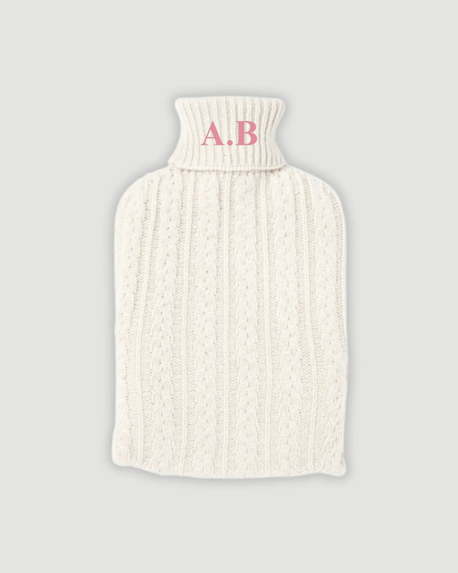 Cashmere Hot Water Bottle, Antique White