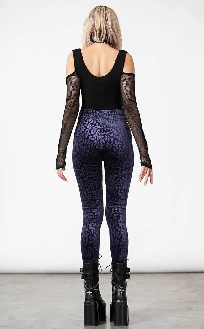 Caturday Leggings | Plum