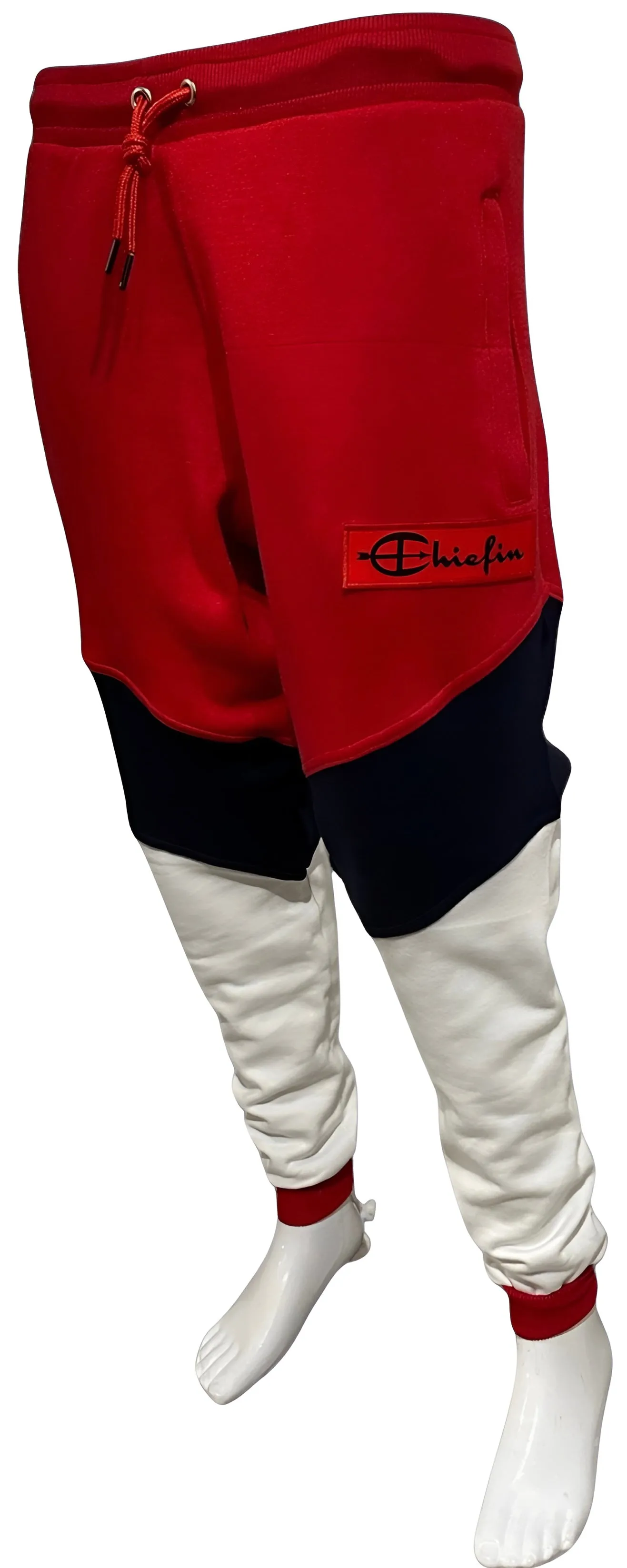 ^CHAMPION CHIEFIN’^ (RED-NAVY-WHITE) JOGGER SWEATPANTS