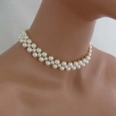 Cheap Graceful Handmade Beaded Pearl Necklace