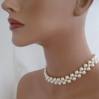 Cheap Graceful Handmade Beaded Pearl Necklace