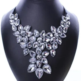 Cheap Large White Rhinestone Necklace