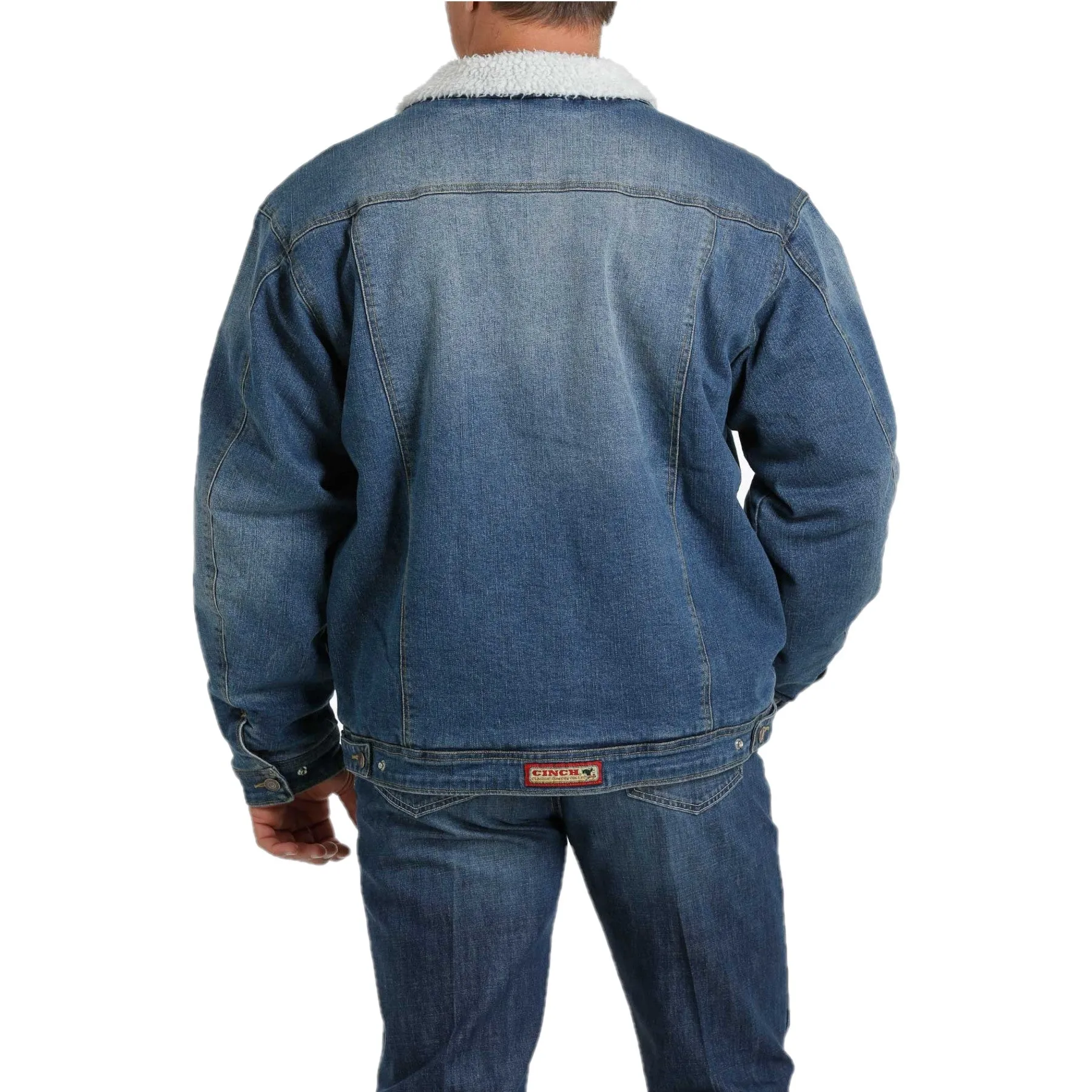 Cinch Men's Sherpa Lined Denim Jacket MWJ1549001