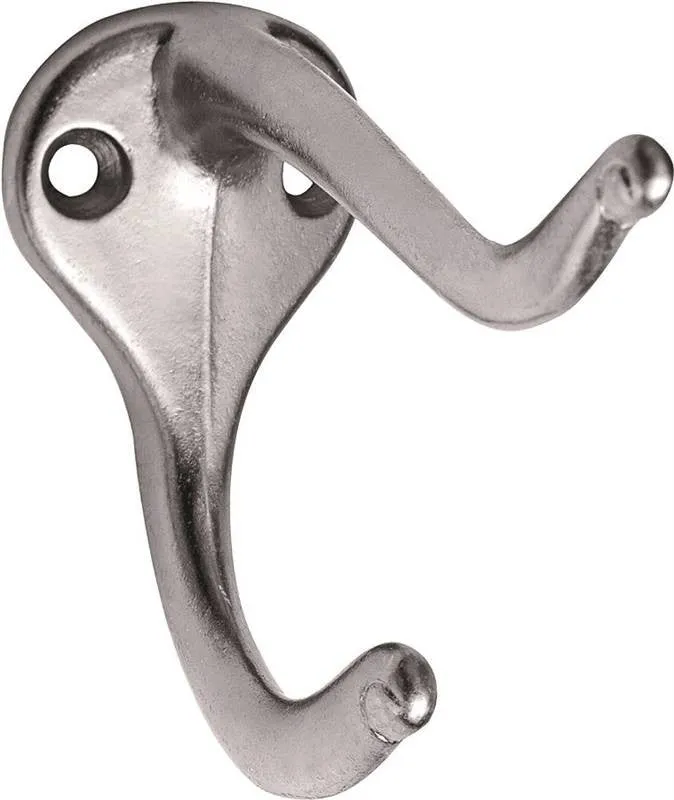 Coat-hat Hook 3in Zinc Sat Nkl