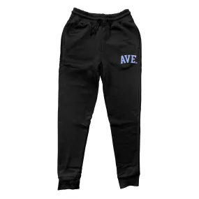 COLLEGIATE AVE JOGGERS (BLACK/COLONY BLUE)